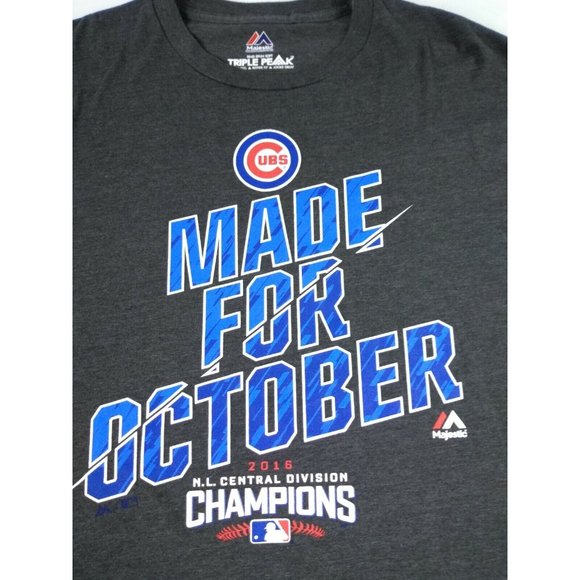 Vintage 2016 Chicago Cubs MLB Made For October Division Champions T-Shirt Men-XL - Picture 1 of 5